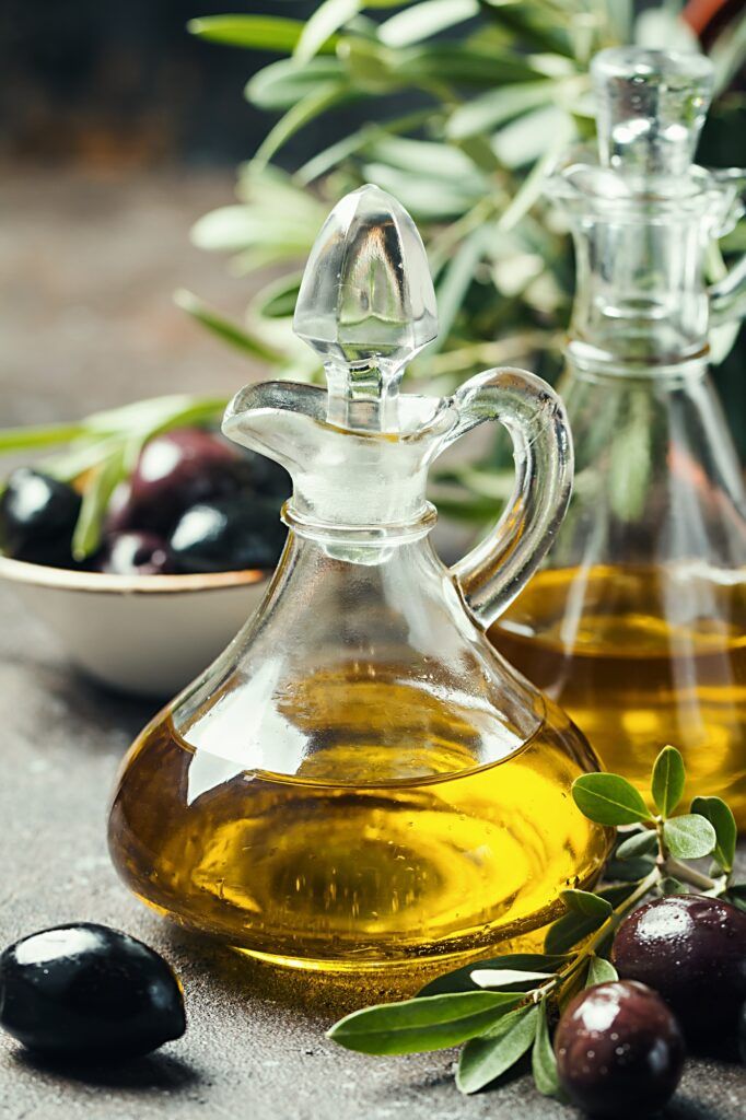 Olive oil and olive branch